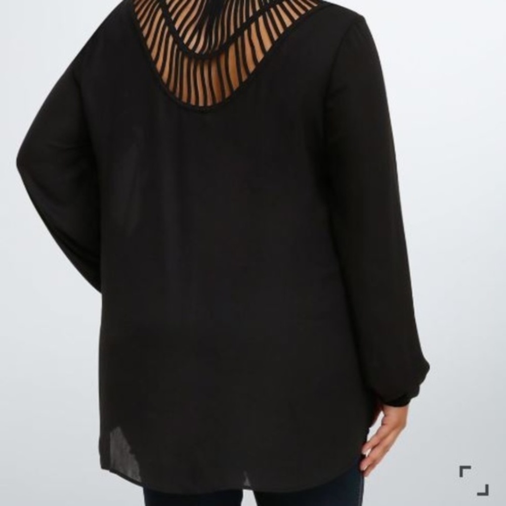 Torrid Lattice Back Blouse